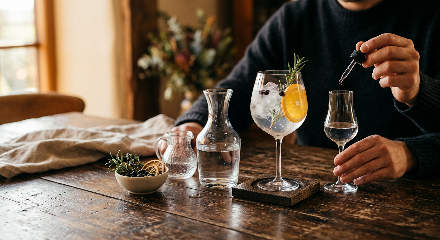Afbeelding bij Het belang van water bij gin proeven: Zintuigen scherpstellen